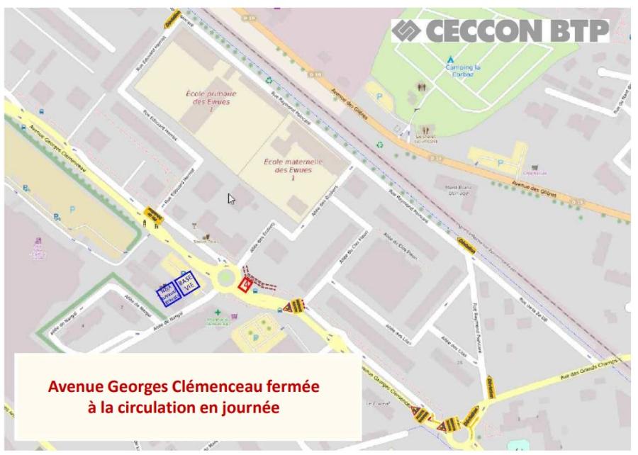 Plan déviation travaux mai 2023 cluses énergies